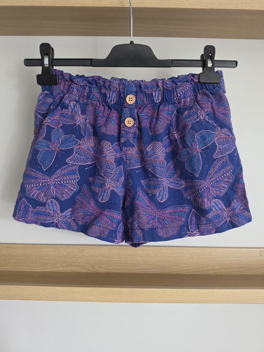 OshKosh B'gosh Navy Blue and Pink Butterfly Print Shorts